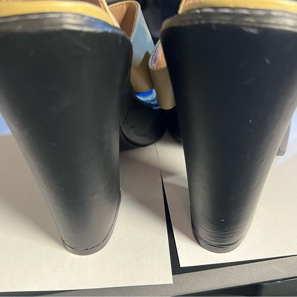 Jeffrey Campbell x Free People Butter Yellow Leather Boho Tie Platform Heels 8 - Picture 11 of 15